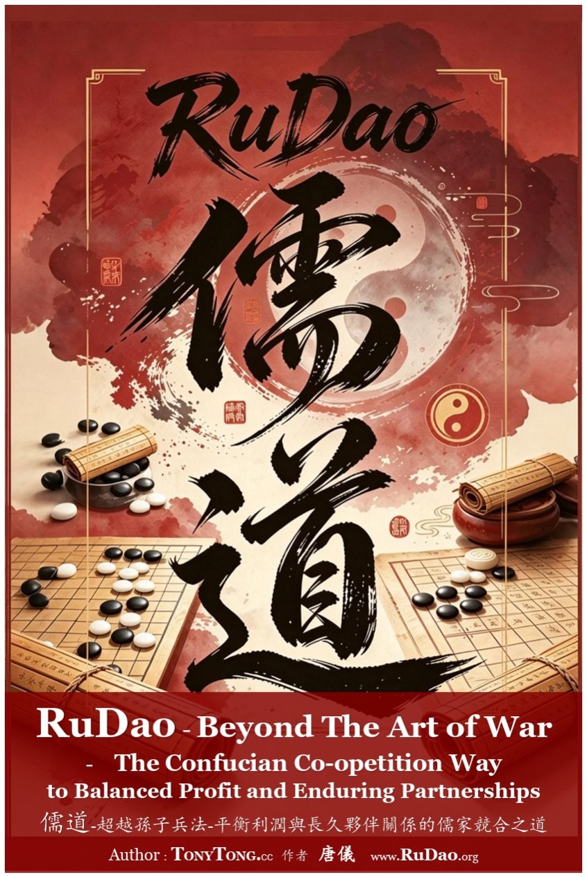 RuDao hardcover edition — vermillion 儒道 brush calligraphy cover