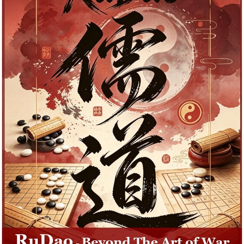 RuDao paperback edition — vermillion 儒道 brush calligraphy cover